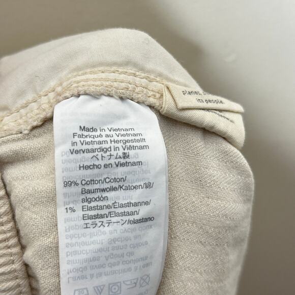 MADEWELL Camp Pants Trousers Ankle Natural Seeded Herringbone Cream Sz XL {EE45} - Picture 8 of 9